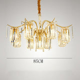 Luxury Gold Copper Crystal Chandelier LED Modern Glass Pendant Light for Living Room Dining Room
