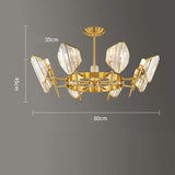 Luxury Gold Metal Ring Crystal Chandelier Elegant Pendant Lighting for Living and Dining Rooms