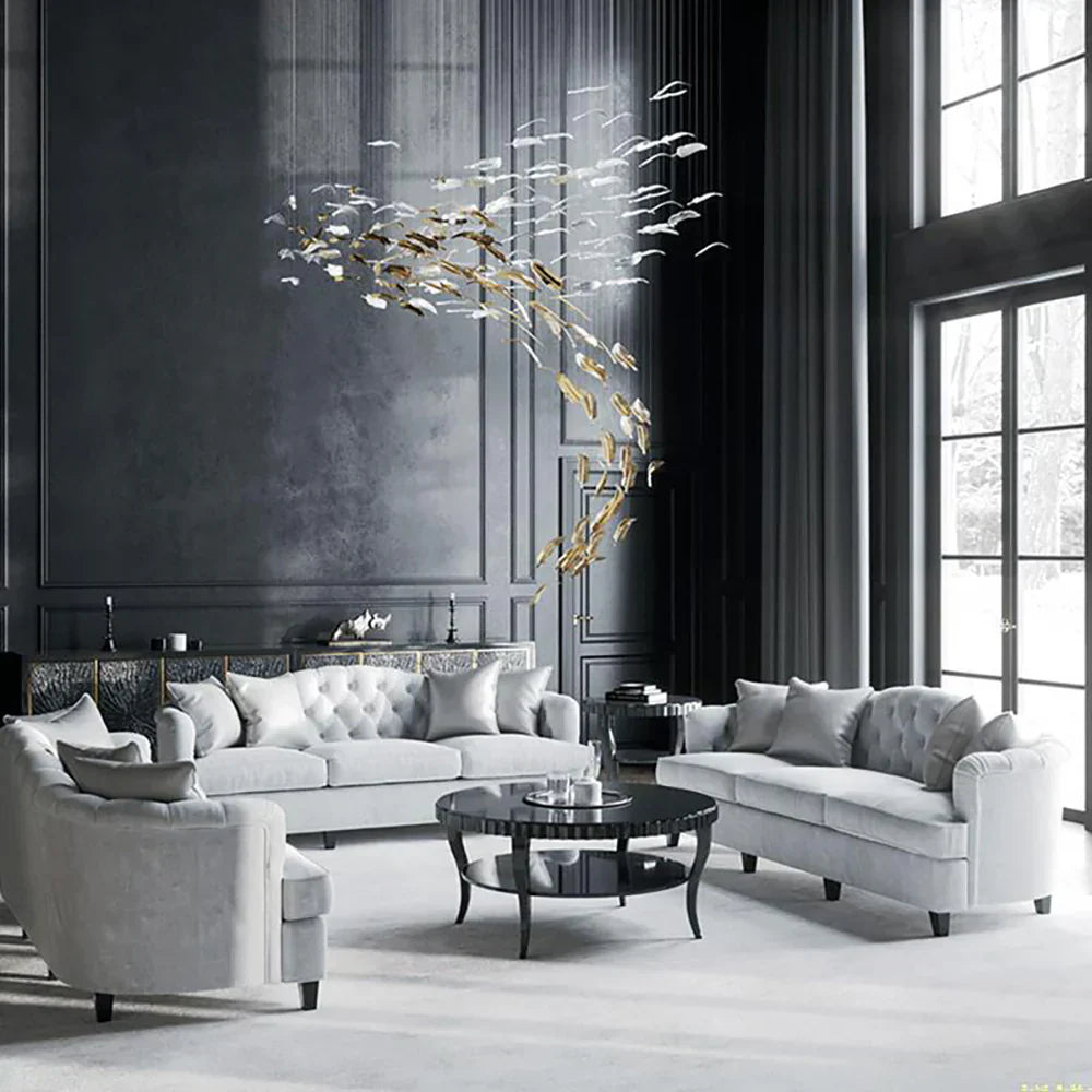luxury-hand-blown-glass-feather-pendant-light-for-high-ceiling-foyer-and-dining-area