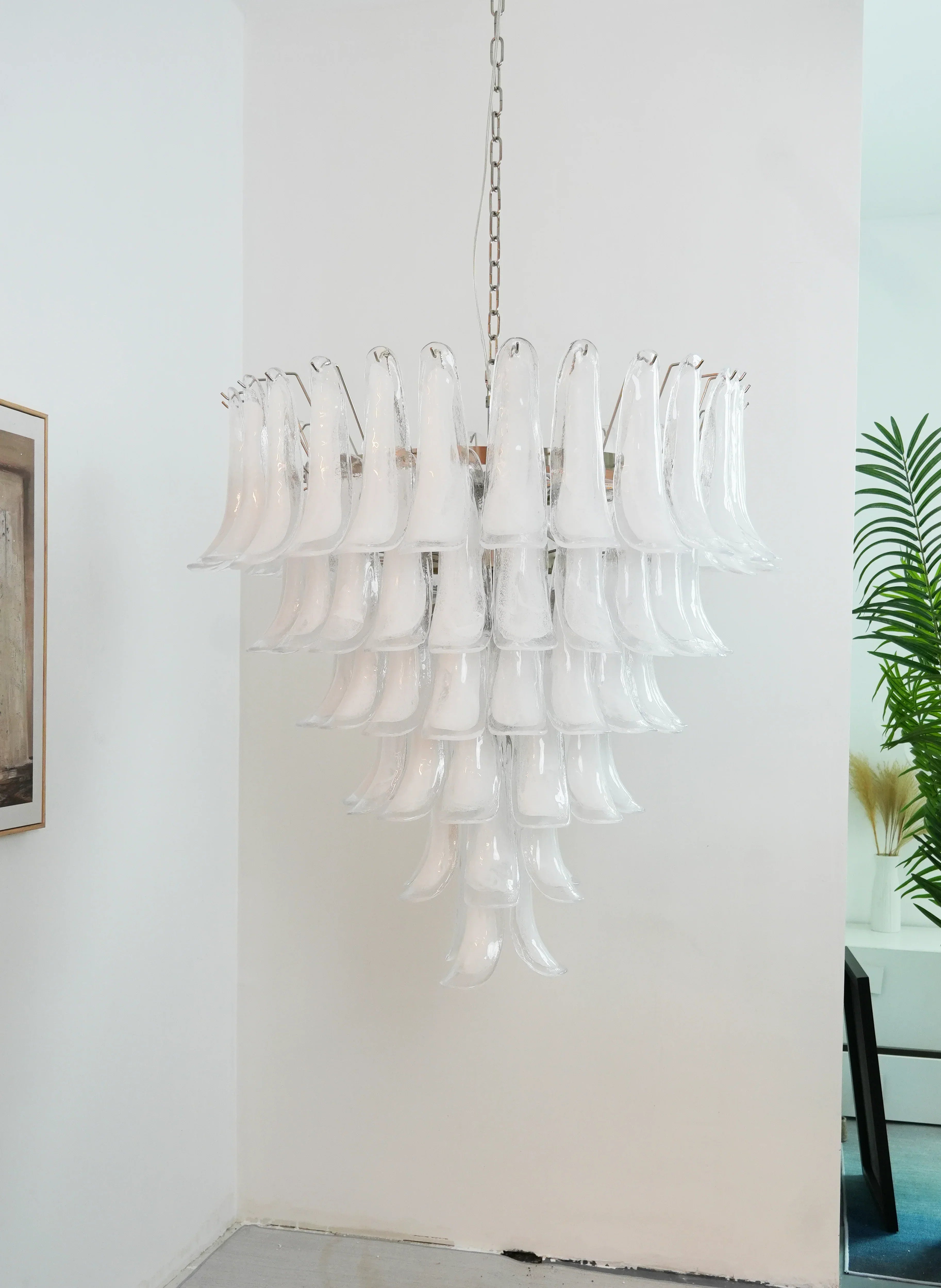 luxury-handcrafted-clear-glass-petal-chandelier-vintage-murano-style-hanging-light