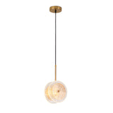 Luxury LED Crystal Glass Disc Pendant Light Modern Round Gold Hanging Lamp for Dining Room and Bedroom