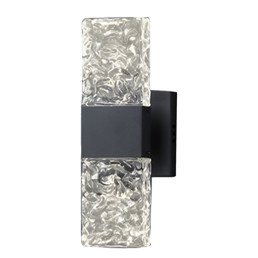 Luxury LED Crystal Wall Sconce Modern Water Ripple Glass Lighting for Living Room and Hallway