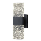 Luxury LED Crystal Wall Sconce Modern Water Ripple Glass Lighting for Living Room and Hallway