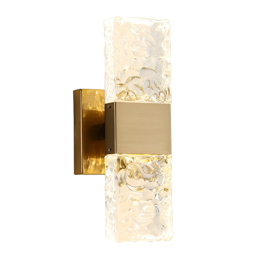 Luxury LED Crystal Wall Sconce Modern Water Ripple Glass Lighting for Living Room and Hallway