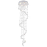 Luxury Modern Spiral Crystal Chandelier LED Electroplated Metal Ceiling Light Fixture