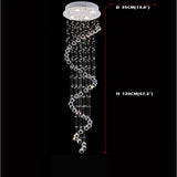 Luxury Modern Spiral Crystal Chandelier LED Electroplated Metal Ceiling Light Fixture