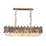 Luxury Multi Tier Crystal Chandelier Modern Gold Electroplated Metal Pendant Ceiling Light
