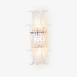 Luxury Murano Glass Textured Wall Sconce Modern Chrome Indoor Lighting Fixture