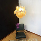 luxury-murano-gold-glass-disk-chandelier-vintage-style-pendant-light-for-elegant-living-room