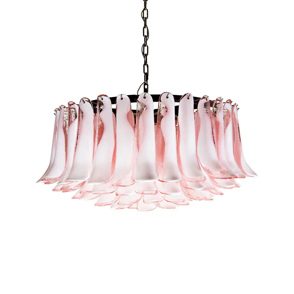 luxury-murano-pink-glass-petal-chandelier-with-gold-chrome-or-nickel-metal-finish