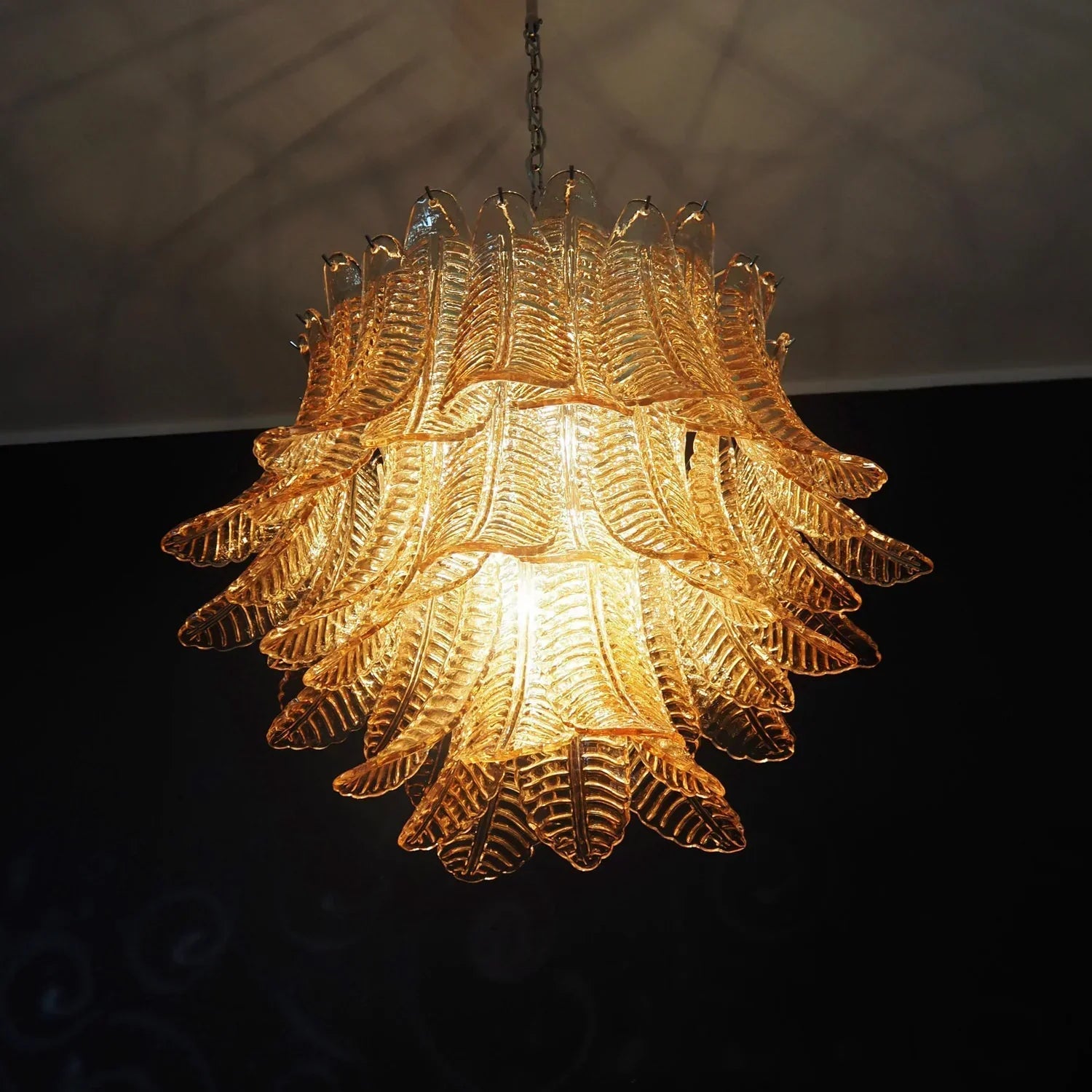 luxury-murano-style-amber-fern-glass-chandelier-elegant-hanging-pendant-light-for-home