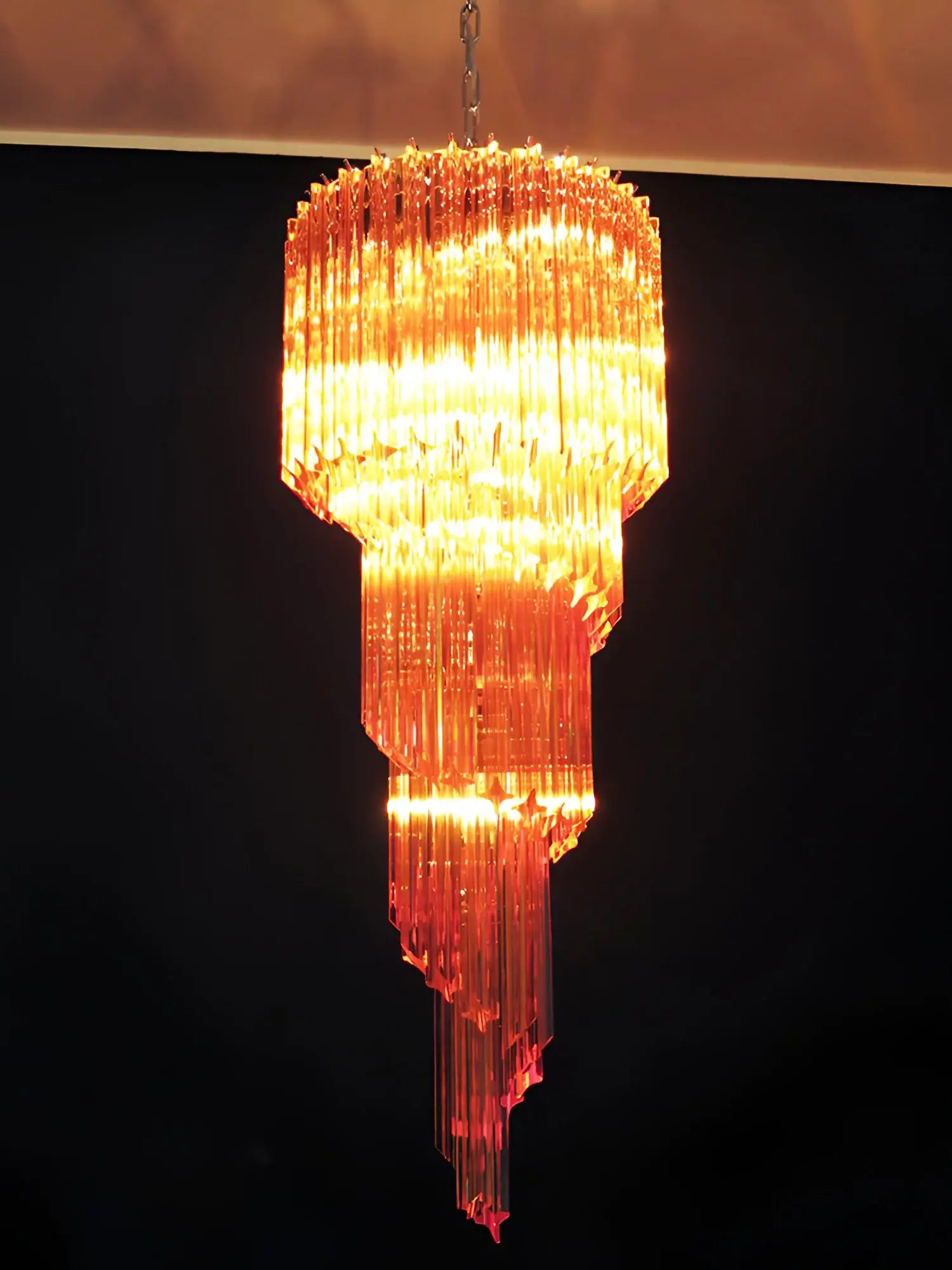 luxury-murano-style-spiral-amber-prism-glass-chandelier-for-elegant-entryways-and-foyer