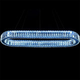 Luxury Oval Crystal Ring Pendant Chandelier Modern Gold and Chrome LED Hanging Ceiling Light