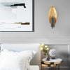 Luxury Oval Iron Wall Lamp Electroplated Postmodern Minimalist Sconce for Bedroom