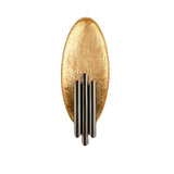 Luxury Oval Iron Wall Lamp Electroplated Postmodern Minimalist Sconce for Bedroom