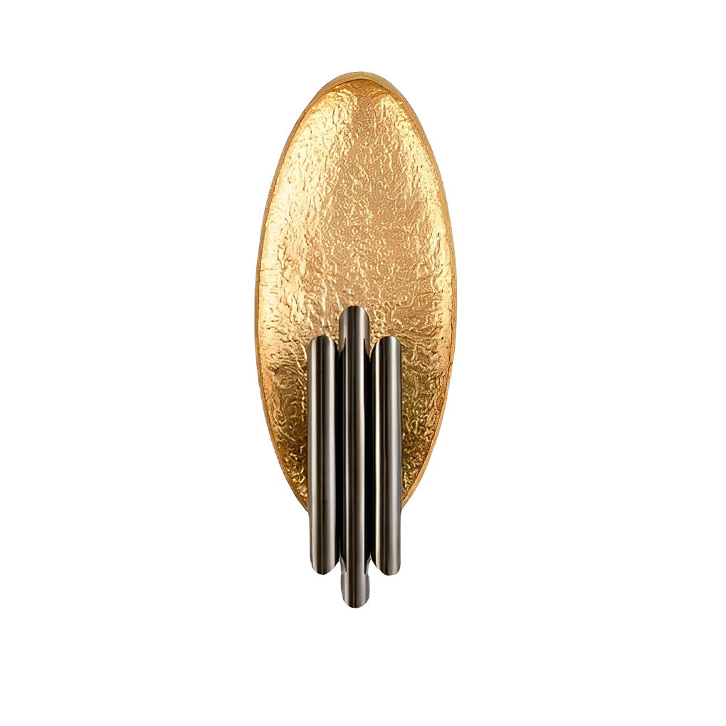 Luxury Oval Iron Wall Lamp Electroplated Postmodern Minimalist Sconce for Bedroom