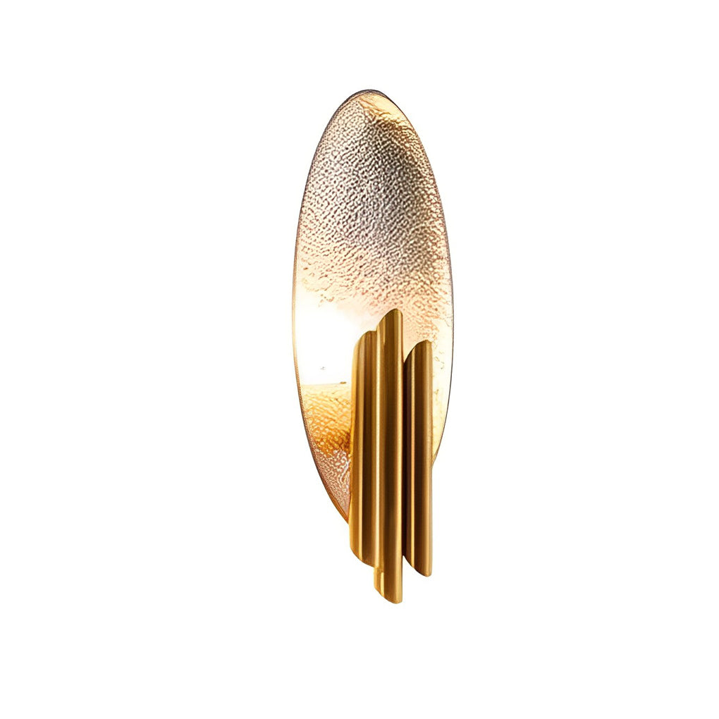Luxury Oval Iron Wall Lamp Electroplated Postmodern Minimalist Sconce for Bedroom