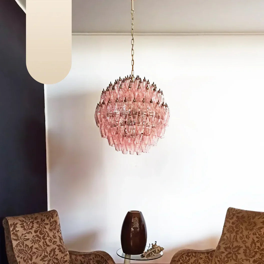 luxury-pink-murano-poliedri-glass-chandelier-modern-spherical-pendant-light-fixture