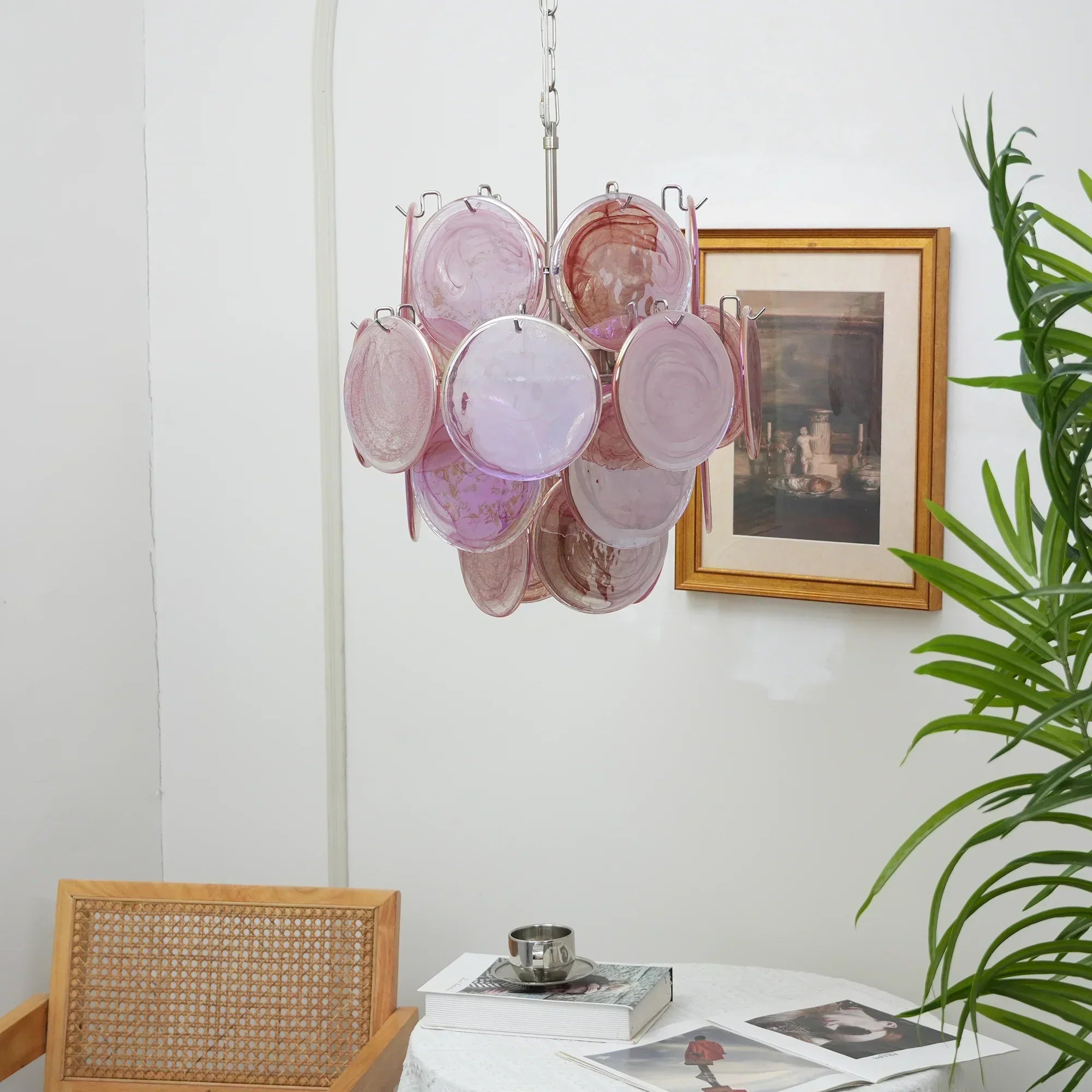 luxury-pink-murano-style-glass-disk-chandelier-elegant-mid-century-ceiling-light