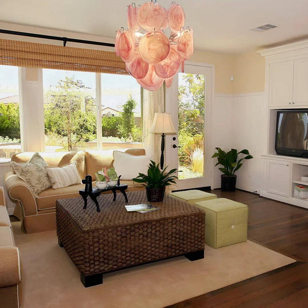 luxury-pink-murano-style-glass-disk-chandelier-elegant-mid-century-ceiling-light