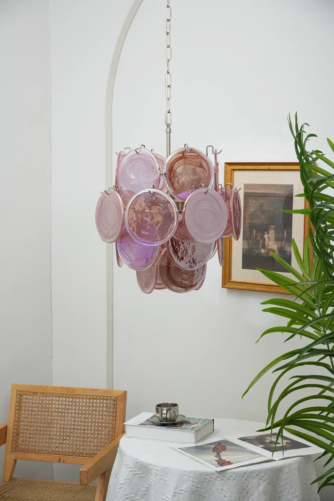 luxury-pink-murano-style-glass-disk-chandelier-elegant-mid-century-ceiling-light