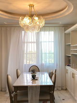 luxury-ribbed-glass-shell-pendant-chandelier-brass-finish-modern-ceiling-light-fixture