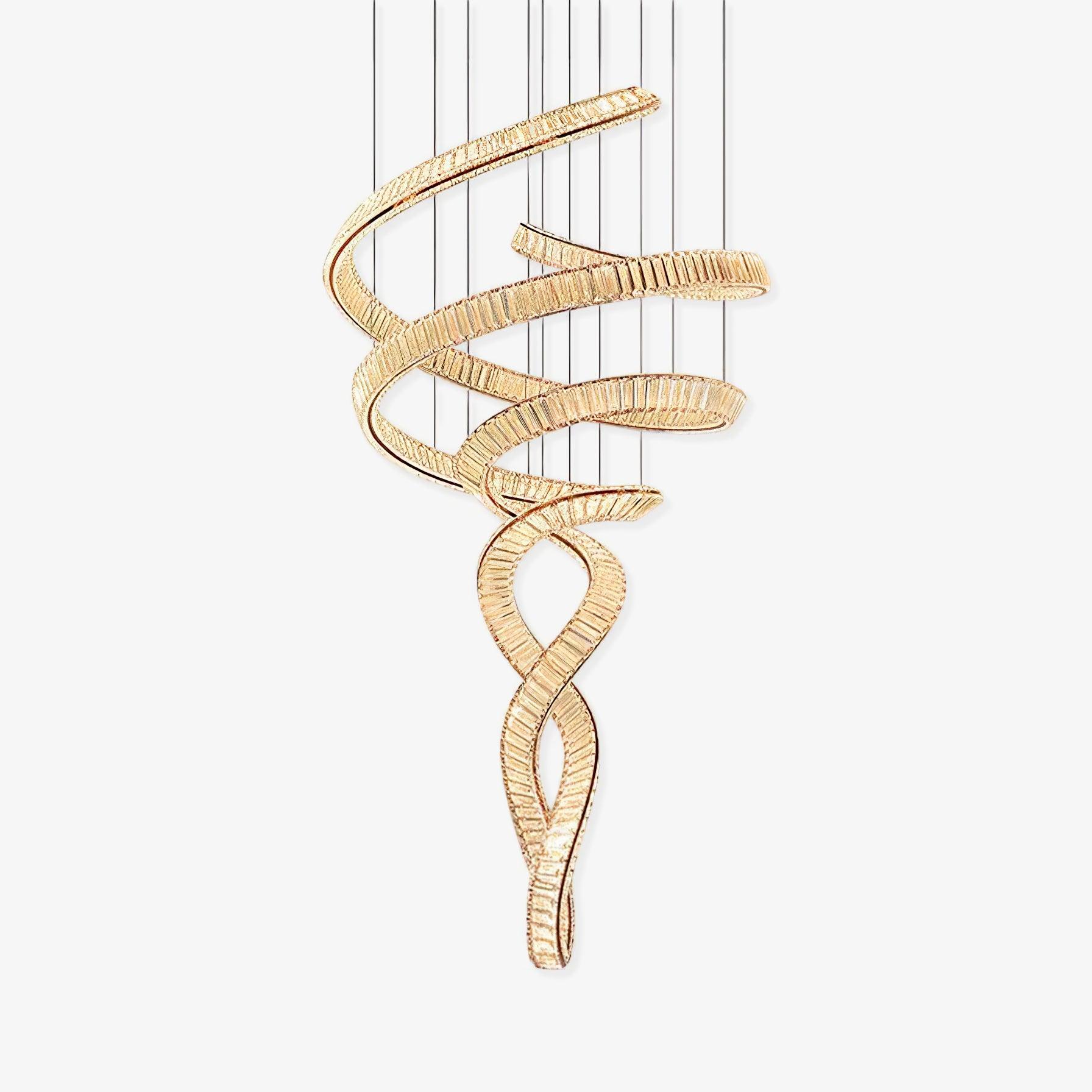 Luxury Spiral Crystal LED Chandelier Large Modern Ceiling Light for High Ceilings
