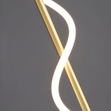 Luxury Spiral Rope LED Pendant Light with Dimmable Remote Control Modern Brass Hanging Ceiling Lamp
