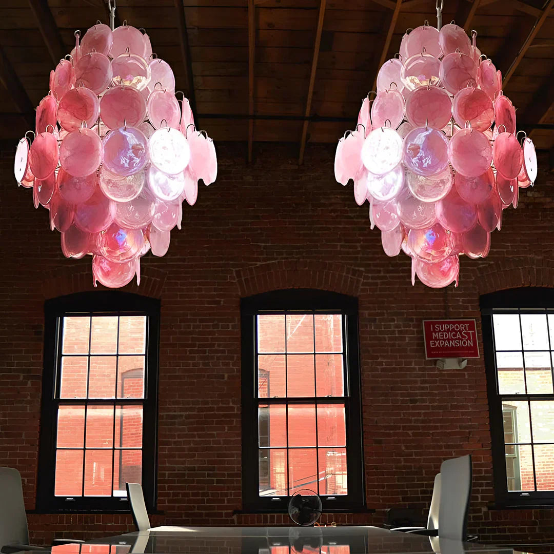 luxury-vintage-murano-pink-glass-disk-chandelier-large-italian-design-pendant-light