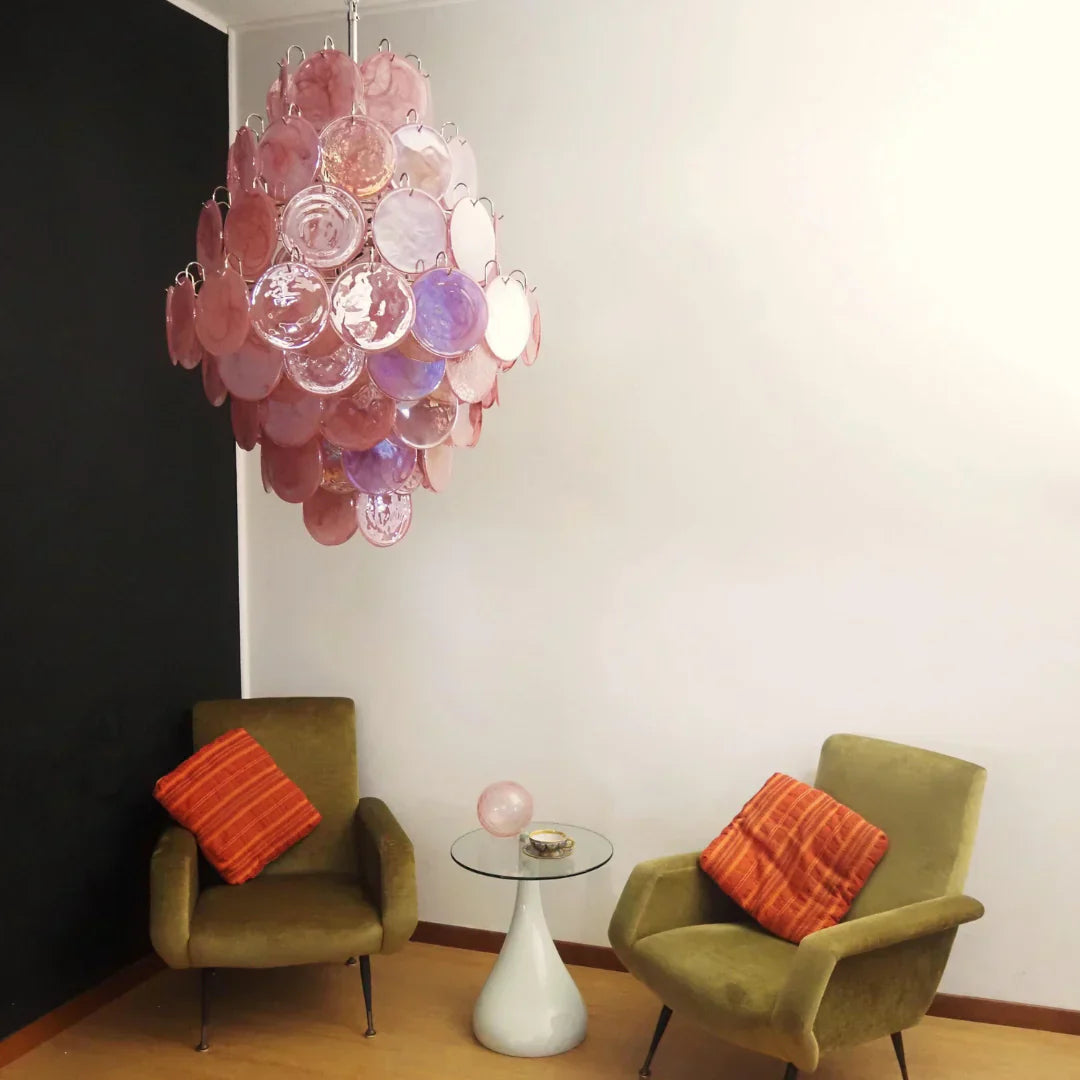 luxury-vintage-murano-pink-glass-disk-chandelier-large-italian-design-pendant-light