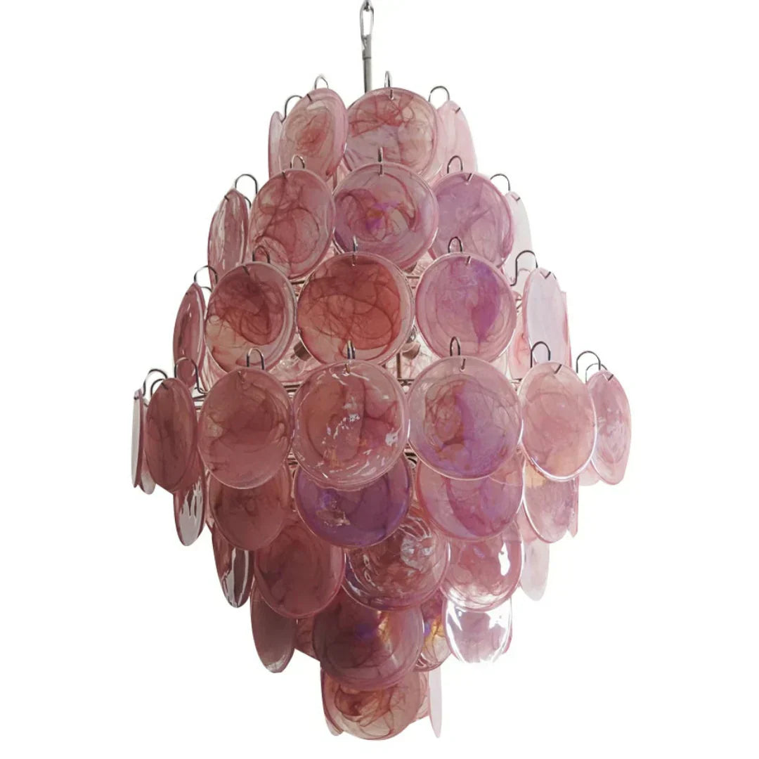 luxury-vintage-murano-pink-glass-disk-chandelier-large-italian-design-pendant-light