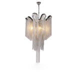 Luxury Waterfall Metal Chain Chandelier Modern Cascading Pendant Light for Dining Room