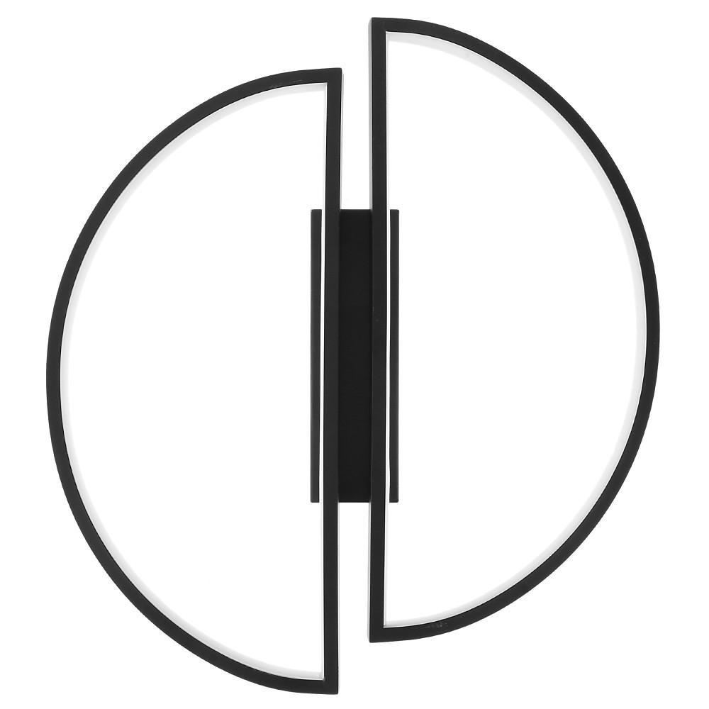Modern Semi Circle LED Flush Mount Ceiling Light Dimmable Geometric Lighting for Bedrooms and Living Rooms