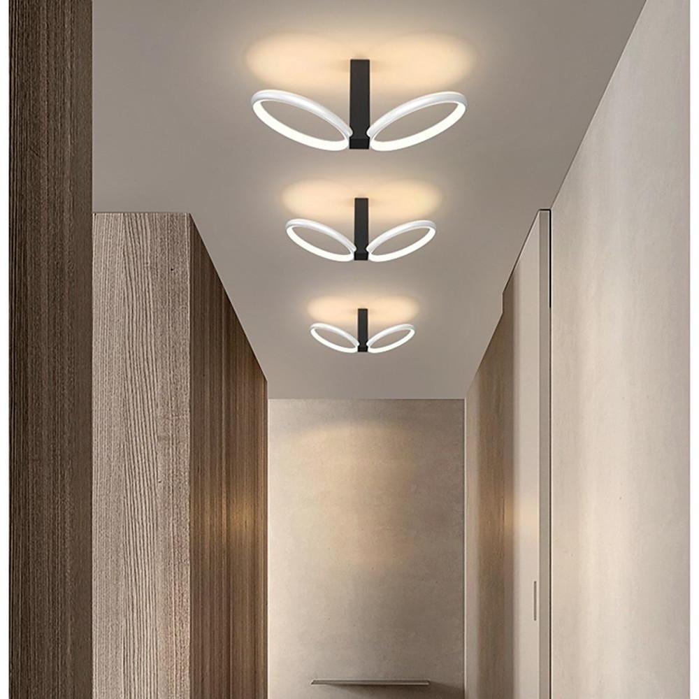 Modern Geometric Square Gold LED Flush Mount Ceiling Lamp for Contemporary Home Interiors