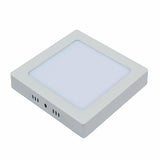 Modern Square White LED Flush Mount Ceiling Light for Low Profile Bathroom Lighting