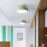 Modern Geometric Round LED Flush Mount Ceiling Light with 3 Step Dimming for Kids Room and Bedroom