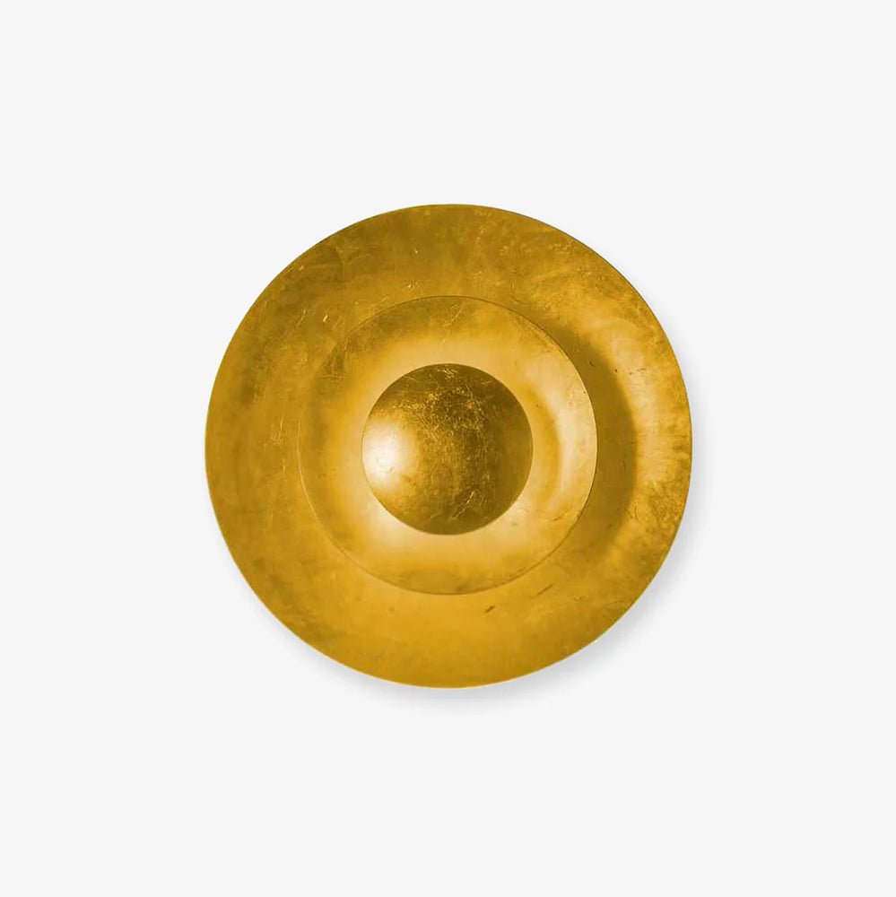 Machine Contemporary Gold Foil Tiered LED Wall Sconce Light for Foyer and Living Room