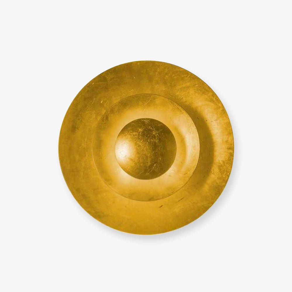 Machine Contemporary Gold Foil Tiered LED Wall Sconce Light for Foyer and Living Room