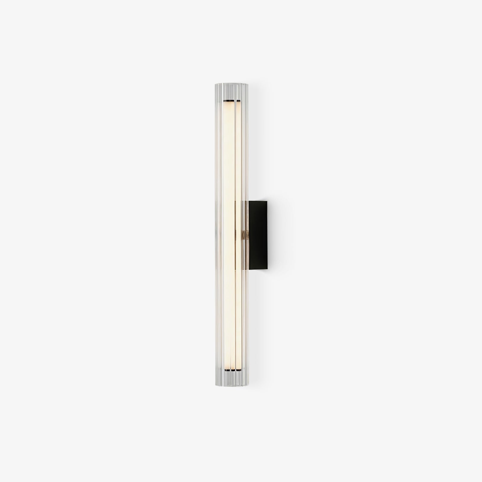 Macie Modern LED Wall Sconce with Textured Glass and Sleek Black Finish for Indoor Lighting