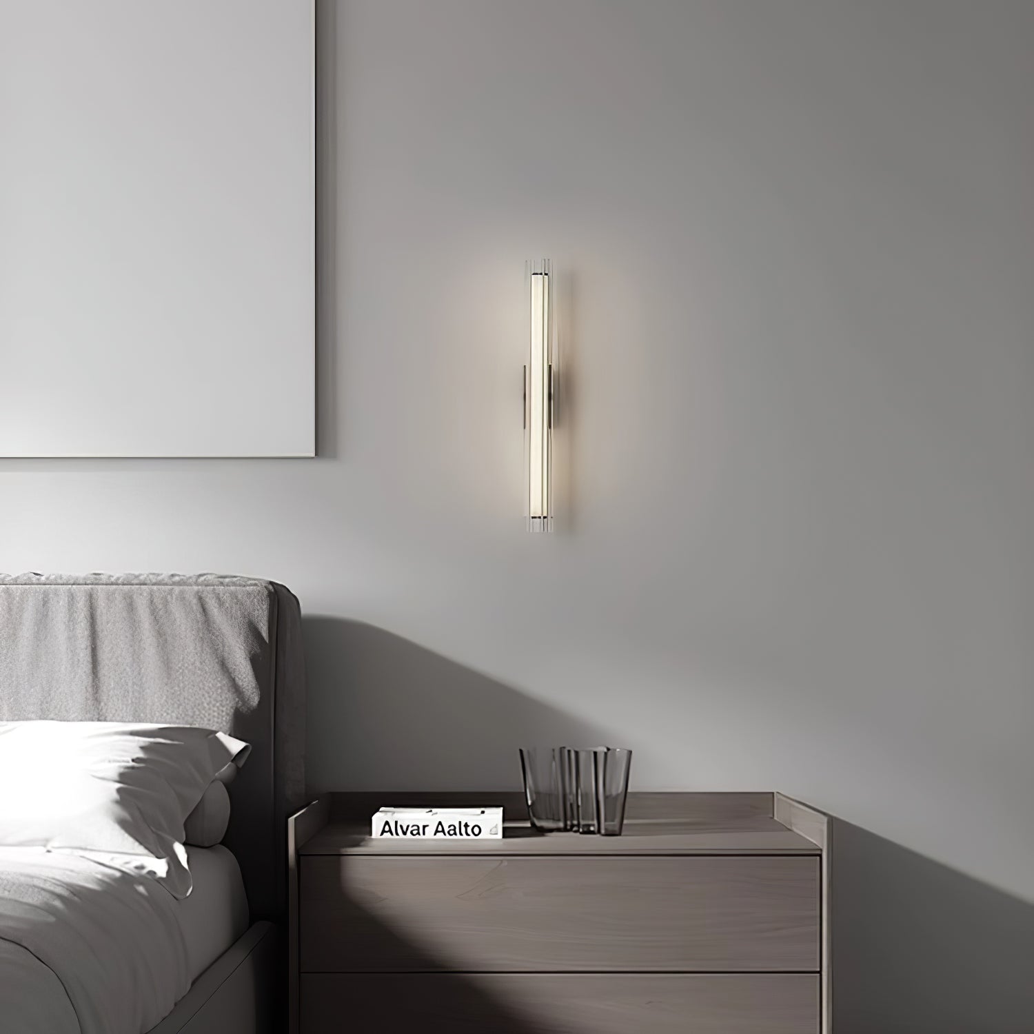 Macie Modern LED Wall Sconce with Textured Glass and Sleek Black Finish for Indoor Lighting