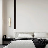 Macie Modern LED Wall Sconce with Textured Glass and Sleek Black Finish for Indoor Lighting