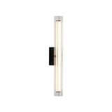 Macie Modern LED Wall Sconce with Textured Glass and Sleek Black Finish for Indoor Lighting