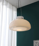 Mack Modern Glass Pendant Light Elegant Industrial Chrome Ceiling Fixture