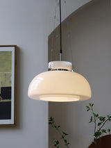 Mack Modern Glass Pendant Light Elegant Industrial Chrome Ceiling Fixture