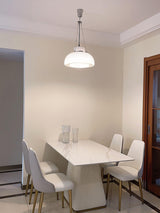 Mack Modern Glass Pendant Light Elegant Industrial Chrome Ceiling Fixture