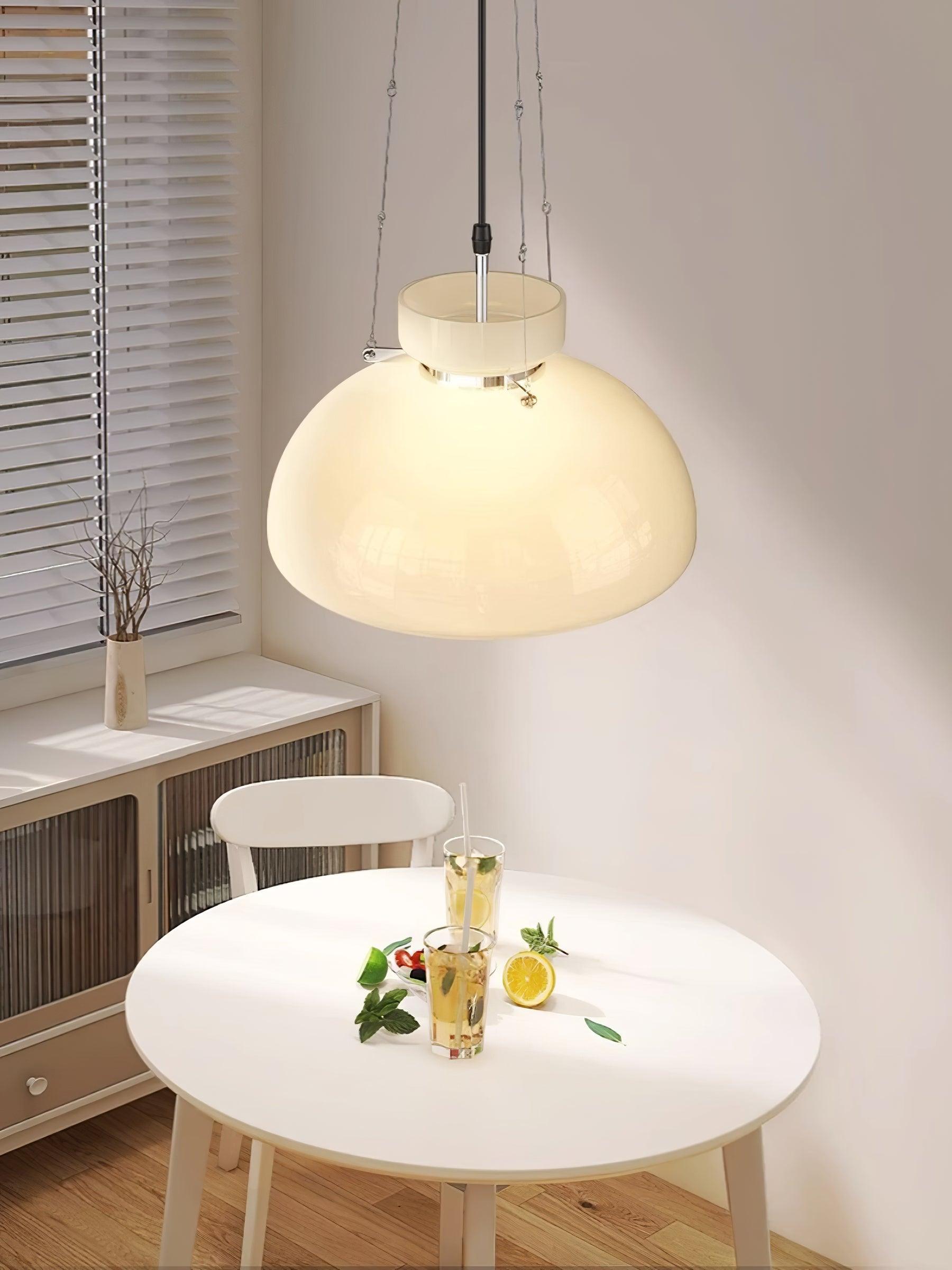 Mack Modern Glass Pendant Light Elegant Industrial Chrome Ceiling Fixture