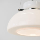 Mack Modern Glass Pendant Light Elegant Industrial Chrome Ceiling Fixture
