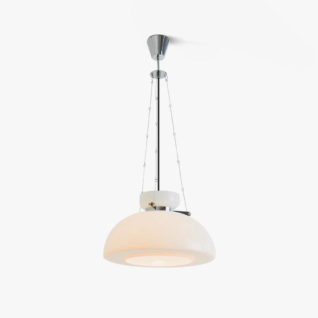 Mack Modern Glass Pendant Light Elegant Industrial Chrome Ceiling Fixture