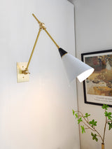 Magari Mid Century Modern Wall Sconce Adjustable Swing Arm Lighting Fixture