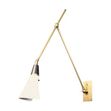 Magari Mid Century Modern Wall Sconce Adjustable Swing Arm Lighting Fixture